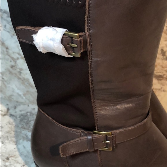 NWT Pure Sole Radisson Brown Leather Heeled Boot - Picture 4 of 12